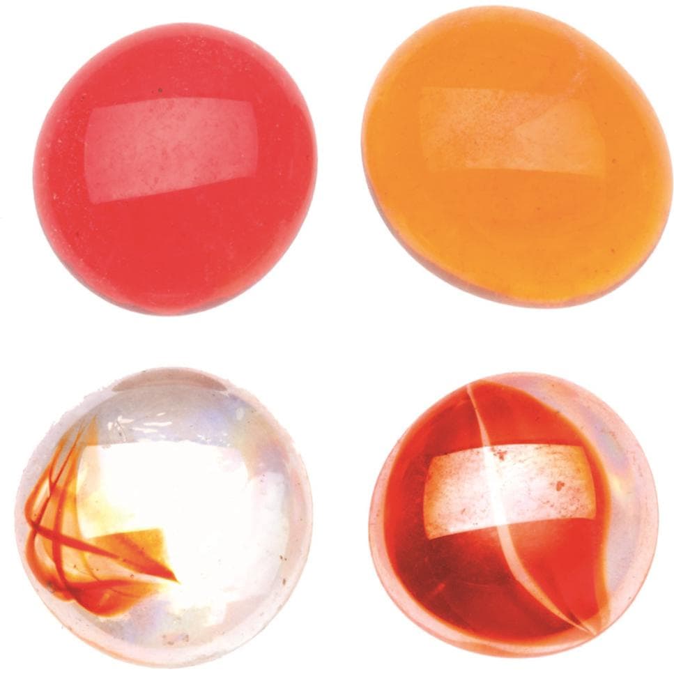 Glorex Glasklompjes 200g 20mm mix rood/bruin/transp.