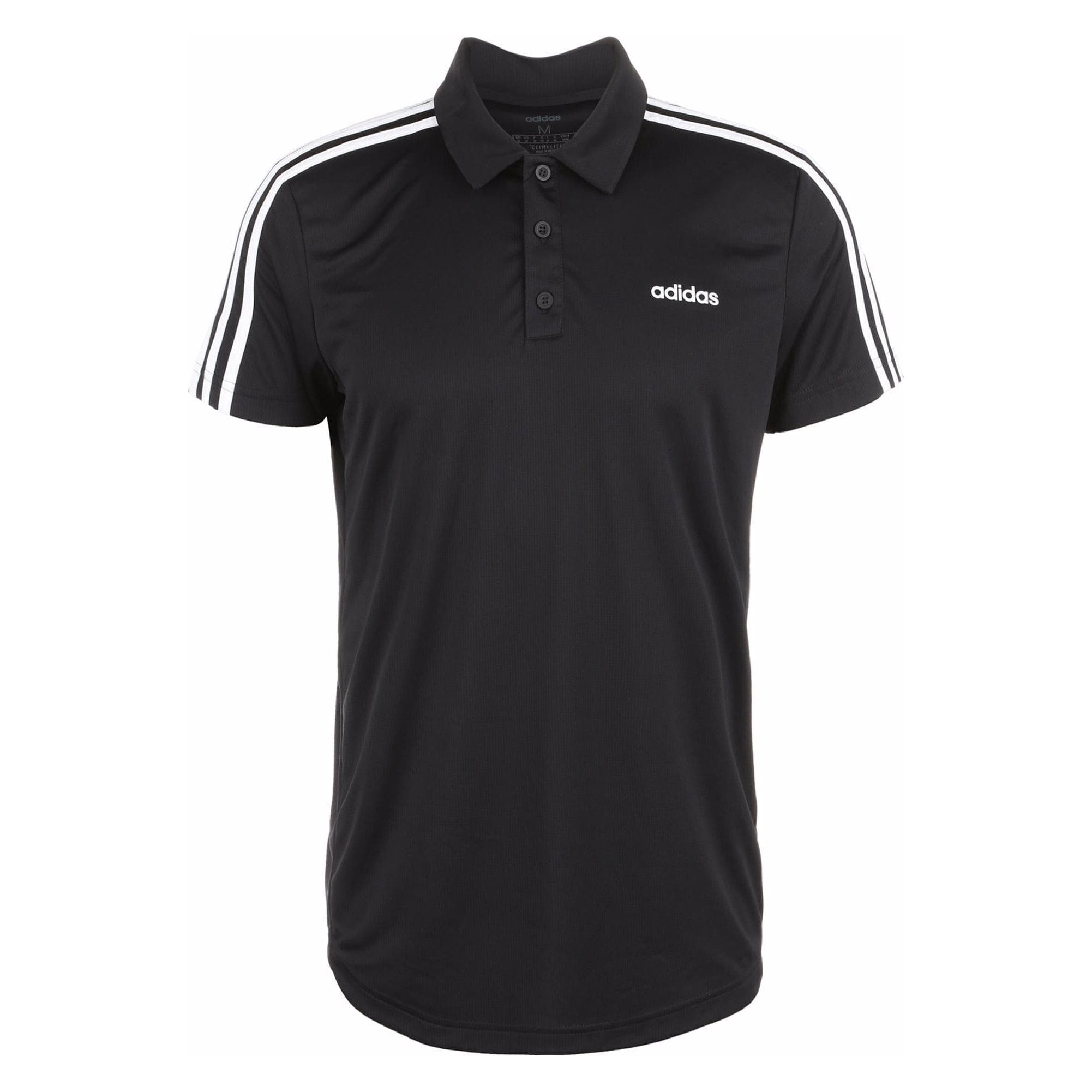Adidas, Mannen, Sportief shirt, Designed 2 Move 3-Stripes Poloshirt Heren (S), Zwart, S