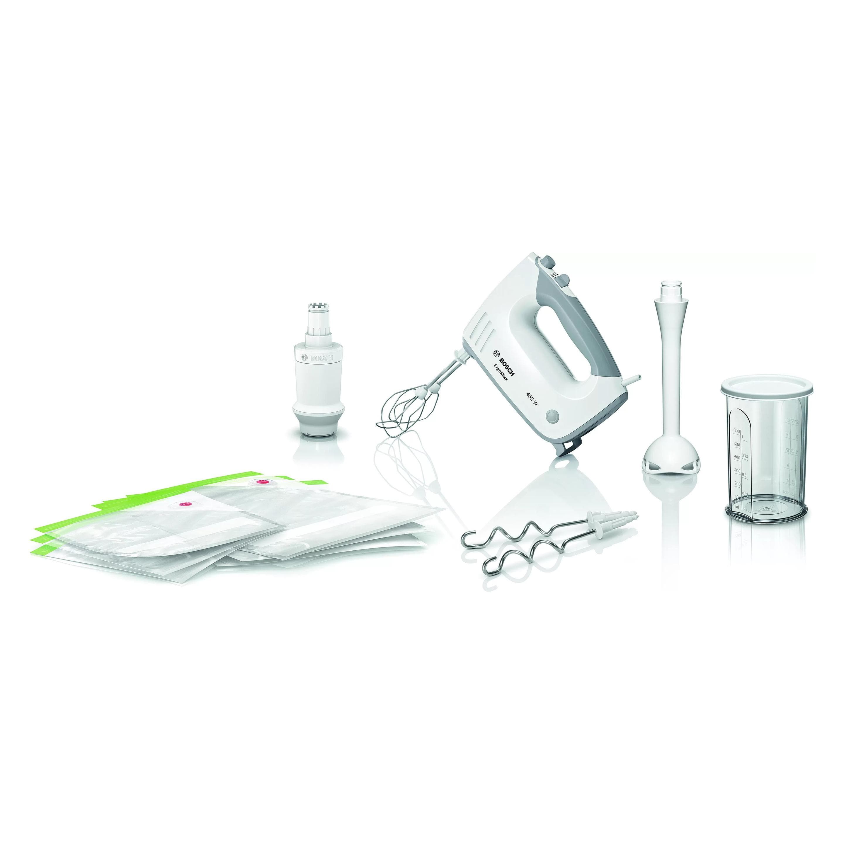 Bosch Hausgeräte ErgoMixx MFQ364V0, Handmixer, Grijs, Wit