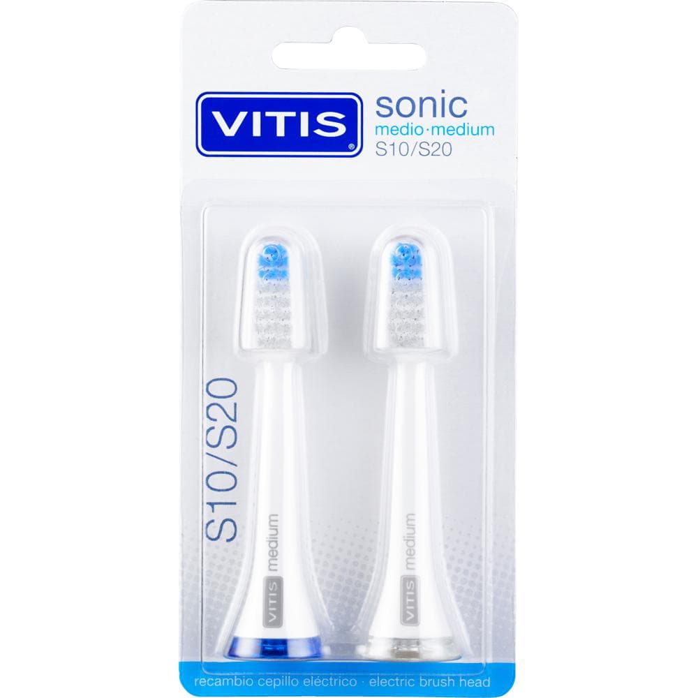 Vitis, Borstels + opzetstukken, sonic vervangingsborstelkop medium (2x)
