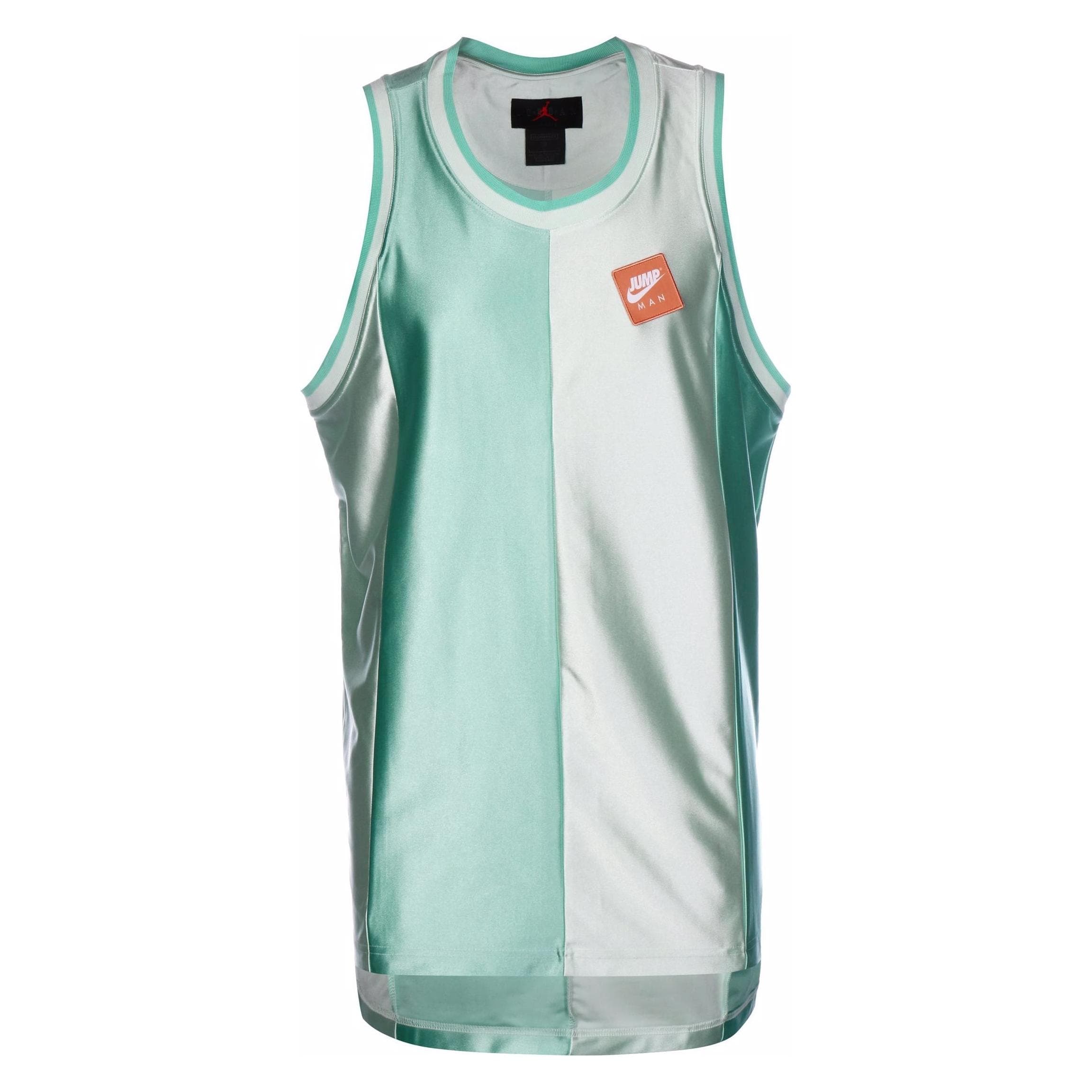 Jordan, Mannen, Sportief shirt, Jumpman Classics Basketbal Jersey Heren (S), Wit, Groen, S