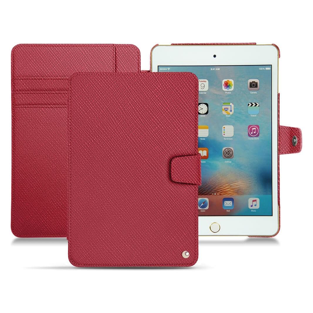 Noreve Leren Portemonnee (Apple iPad mini 2012, Apple iPad mini 2013, Apple iPad mini 2014, Apple iPad mini 2015), Tablethoes, Rood