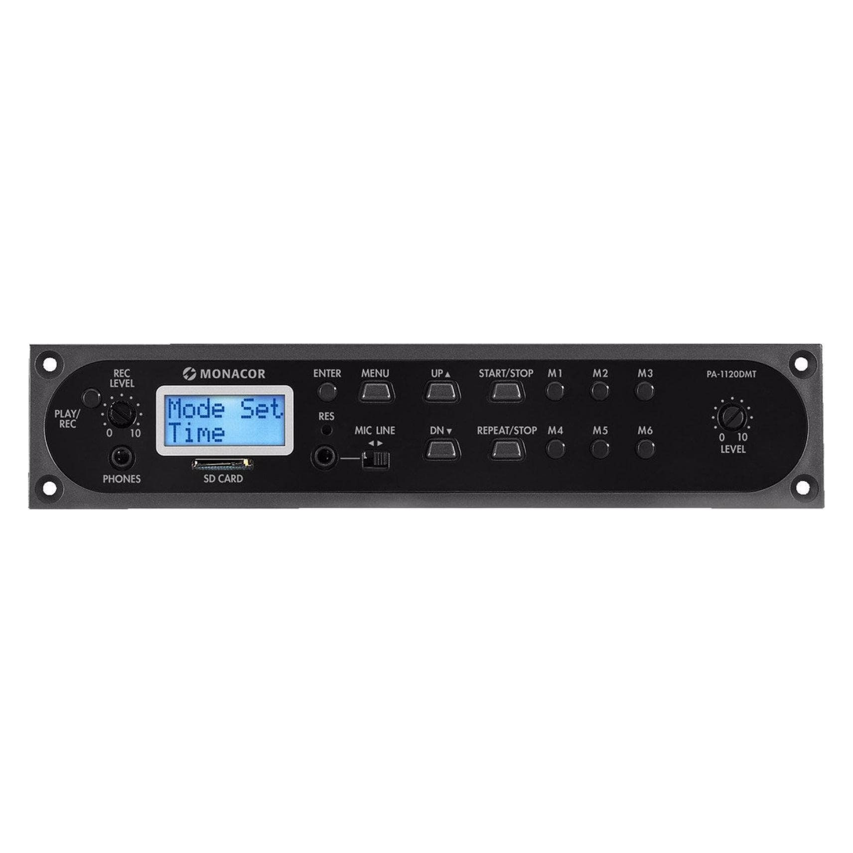 Monacor Nieuws/Klokmodule (Versterker), Stereoversterker, Zwart