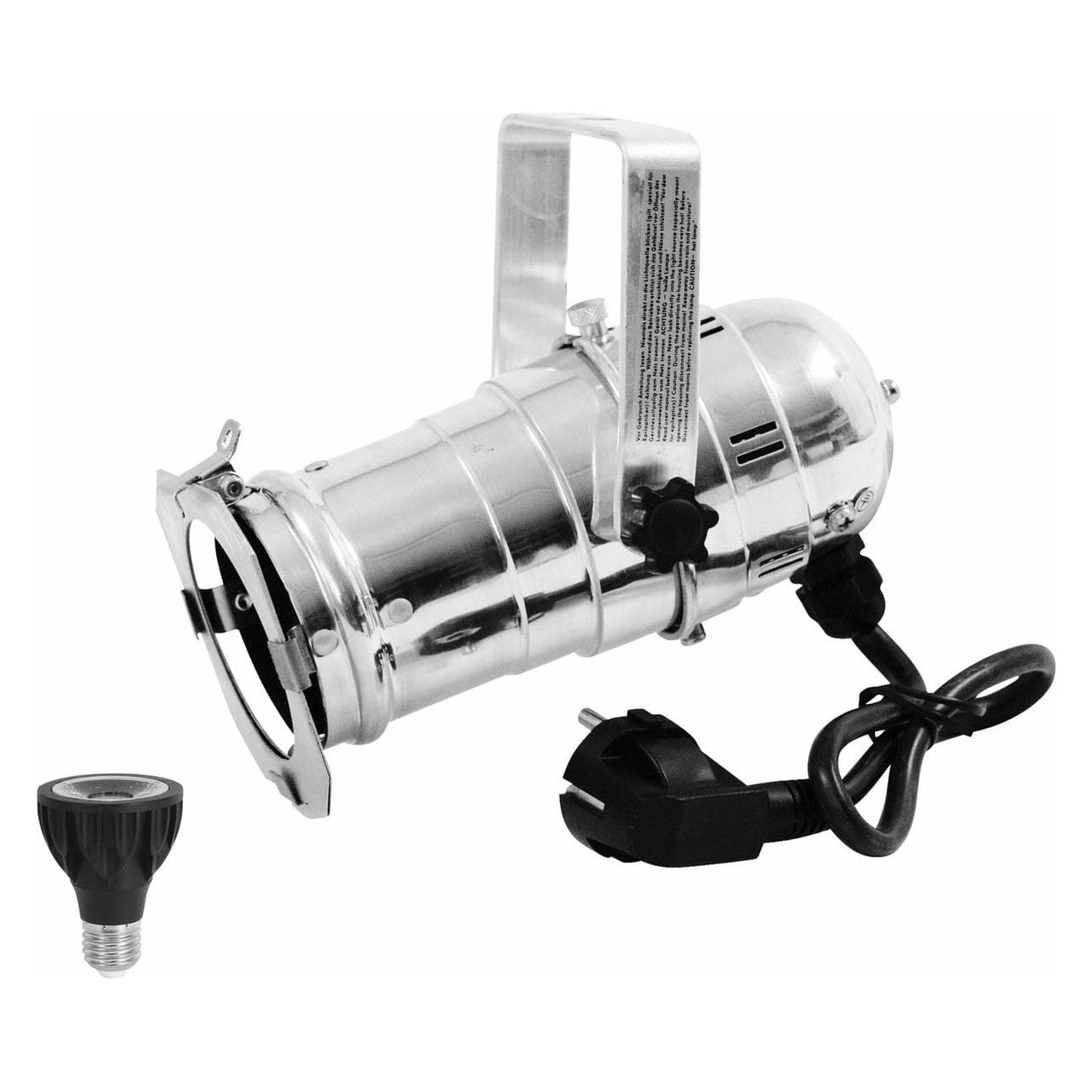 Eurolite Set PAR-20 Spot sil + PAR-20 230V COB 6W E-27 LED 1800-3000K dim2warm (6 W, LED), Koplampen, Zilver