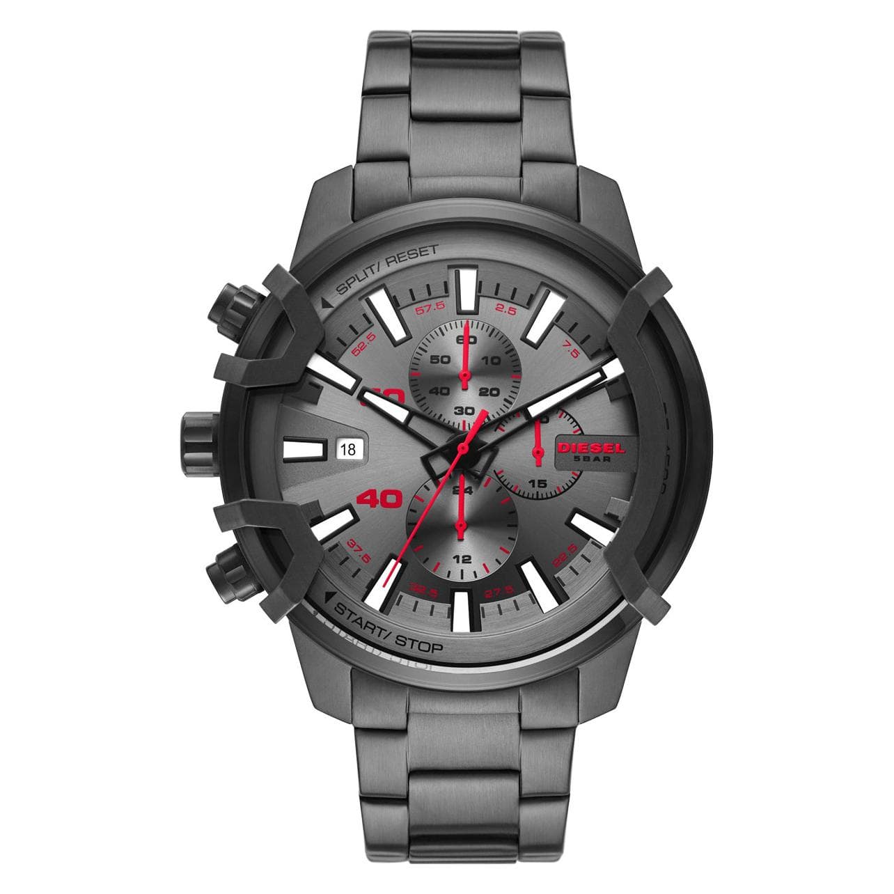 Diesel, Horloge, Griffed, Grijs, (Chronograaf, 48 mm)