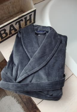 Badjas Royal antraciet / Heren badjas - dames badjas - L