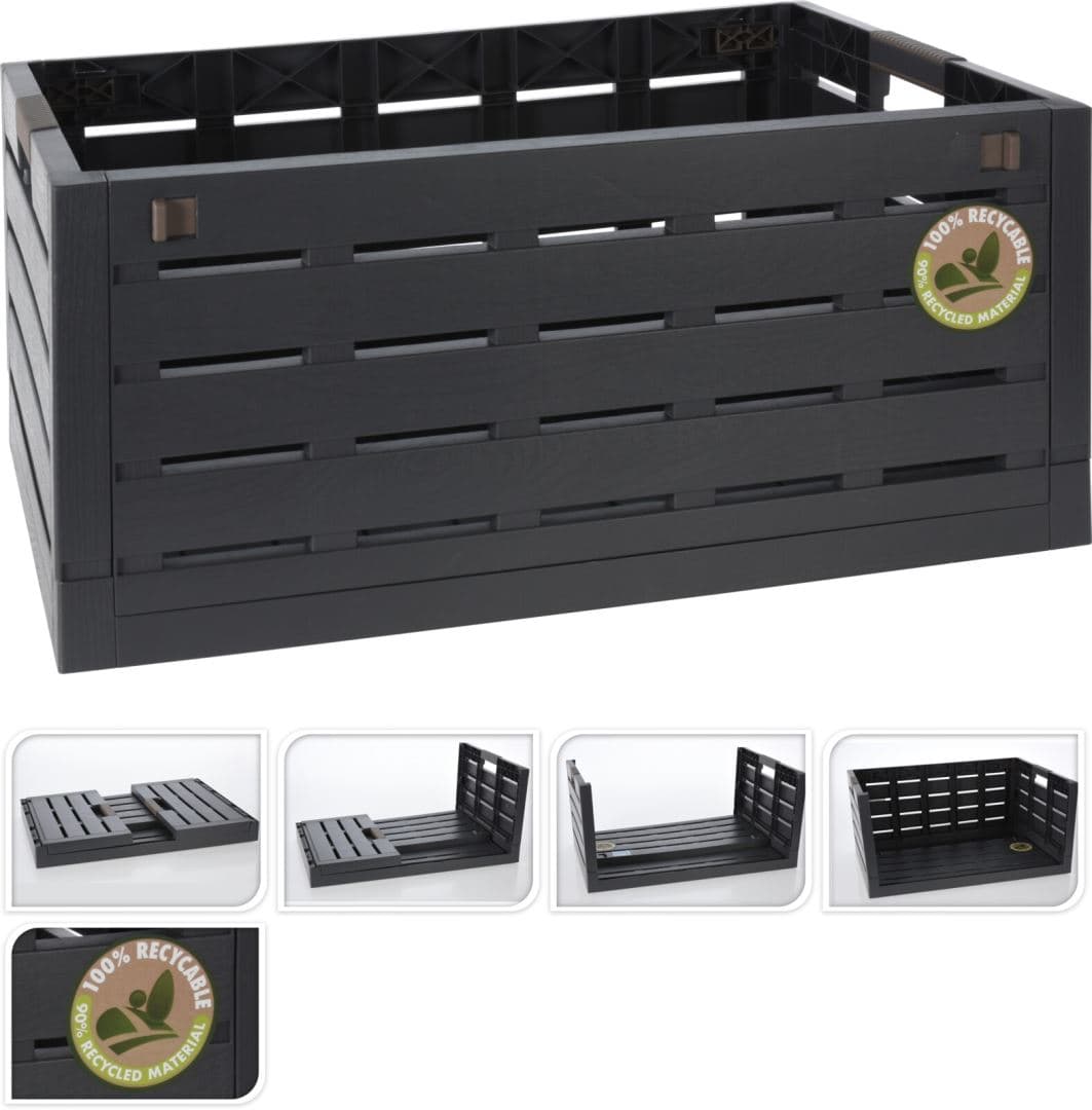 Caisse pliante 59 X 38 X 27.5 cm 60 L Noir 60 L