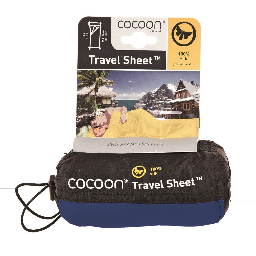 Travel Sheet 100% Silk Lakenzak Ultramarine Blue