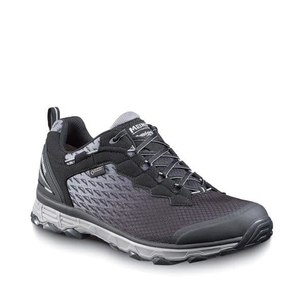 Activo Sport GTX Lage Wandelschoen Heren Schwarz/Silber 10/44,5