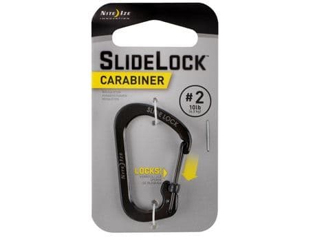 Carabiner #2 Slidelock Black Zwart