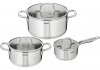 Tefal H816S6 Infinite 6-delige pannenset steelpan 16 cm, kookpannen 20/24 cm + deksels