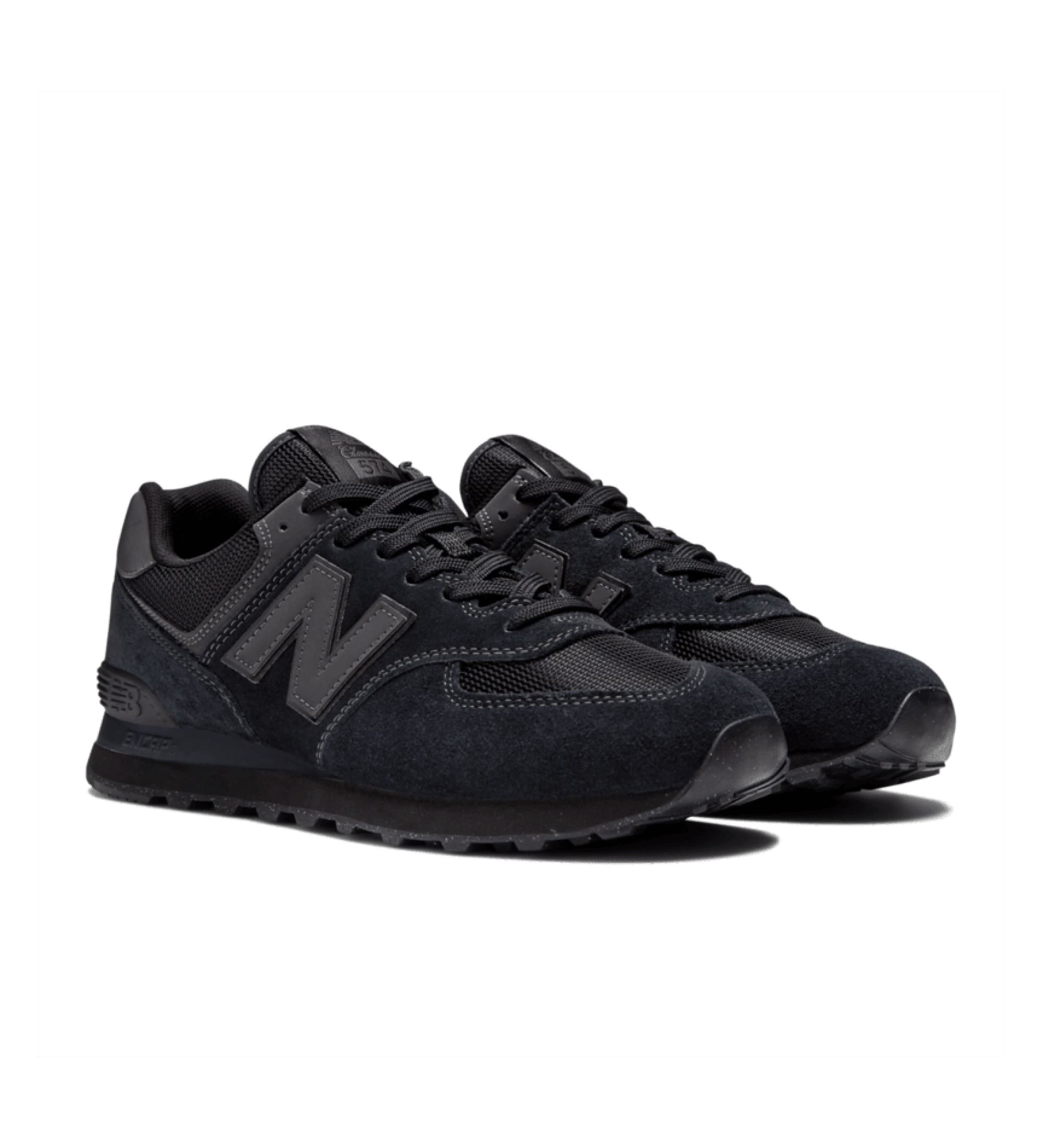 New Balancevoor mannen. ML574V3 Trainers 574 Kern zwart (44), Leer, Plat, Veters, Casual