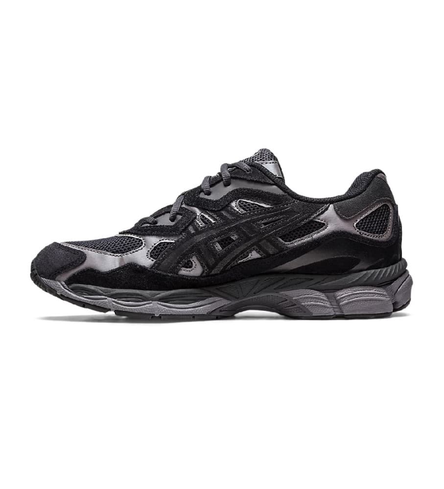Asicsunisex. 1201A789 Trainers Gel NYC zwart (40), Plat, Veters, Casual, Sportief, Running, Meerdere sporten