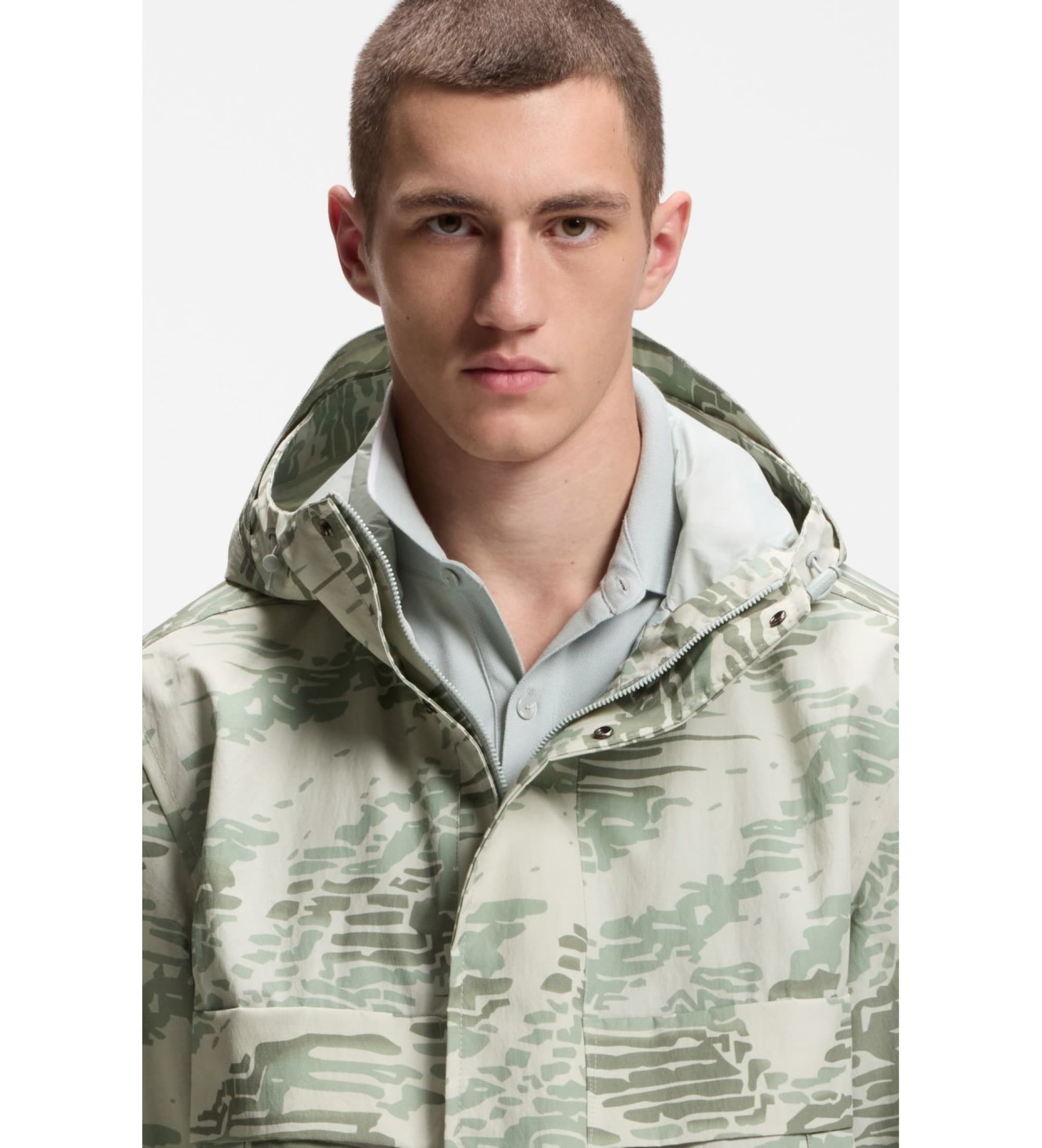 BOSS für Herren. 50556209 Relaxed Fit Jacke grau (48), Lässig, Polyester