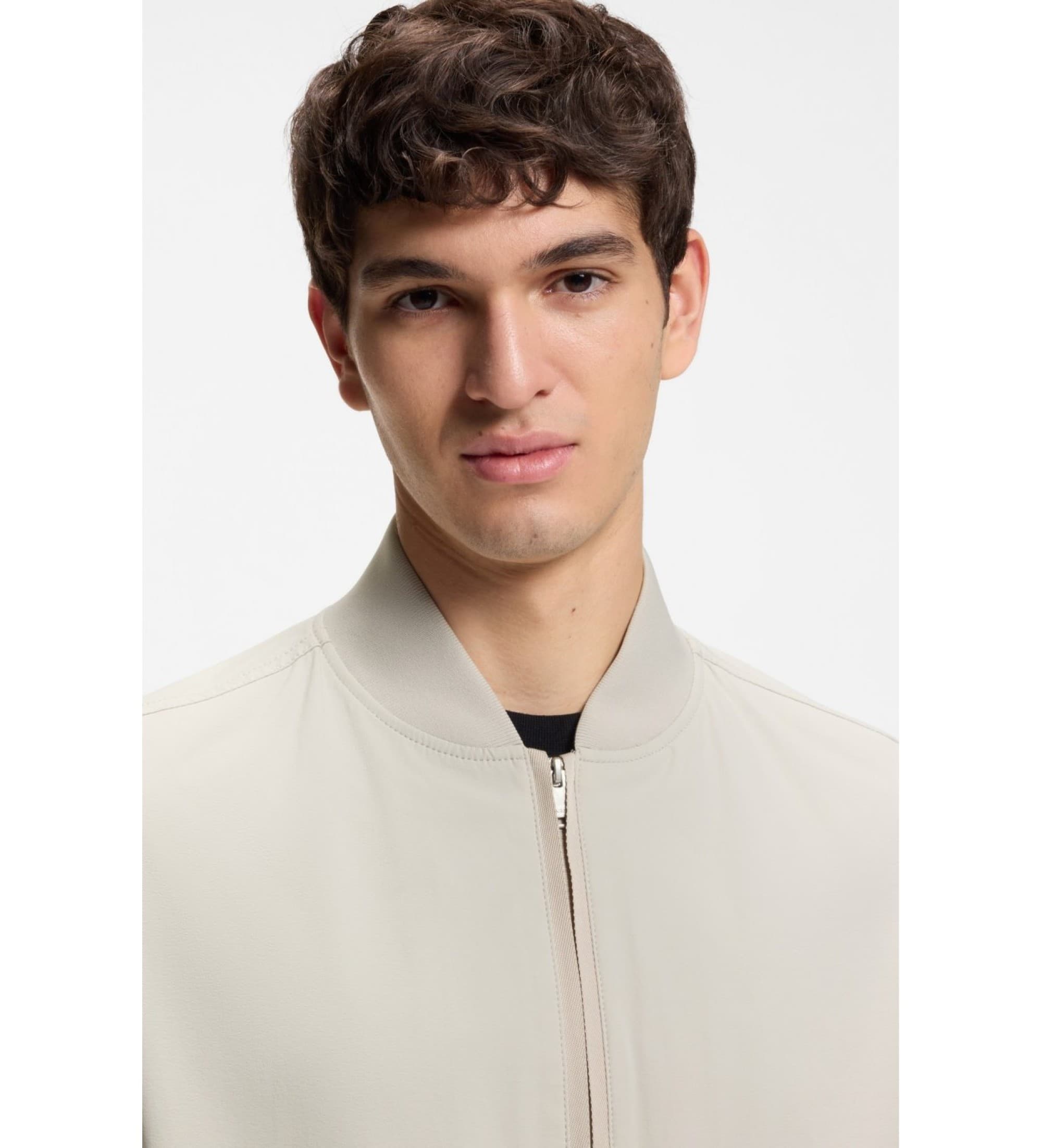 BOSS für Herren. 50556462 Regular Fit Jacke Multi-Stretch-Membran beige (54), Lässig, Polyamid, Langarm