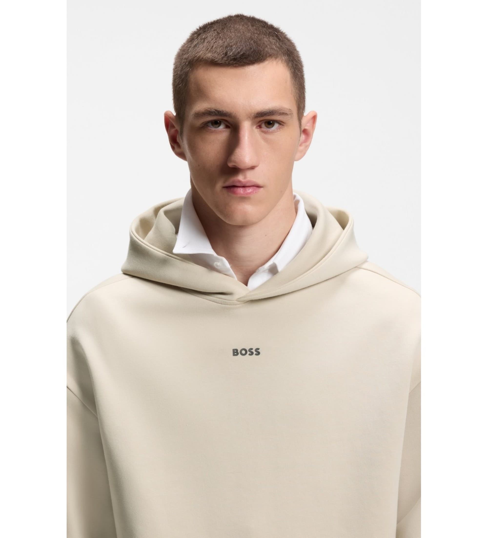 BOSS für Herren. 50558991 Globe beige Sweatshirt (XL), Lässig, Baumwolle