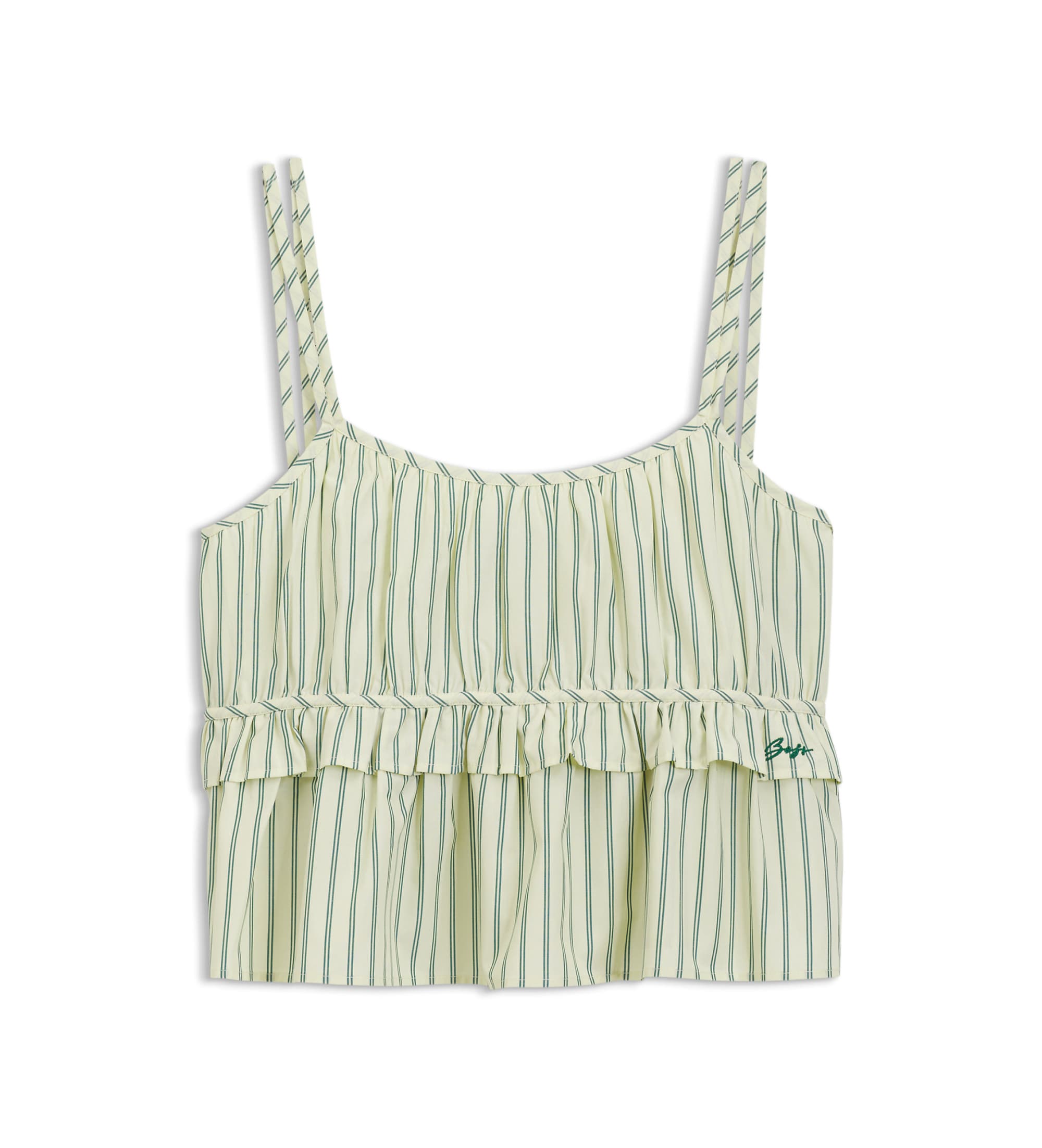 BOSS für Damen. 50559224 Top Iplyn grün (38), Lässig, Baumwolle, Ärmellos / Hosenträger