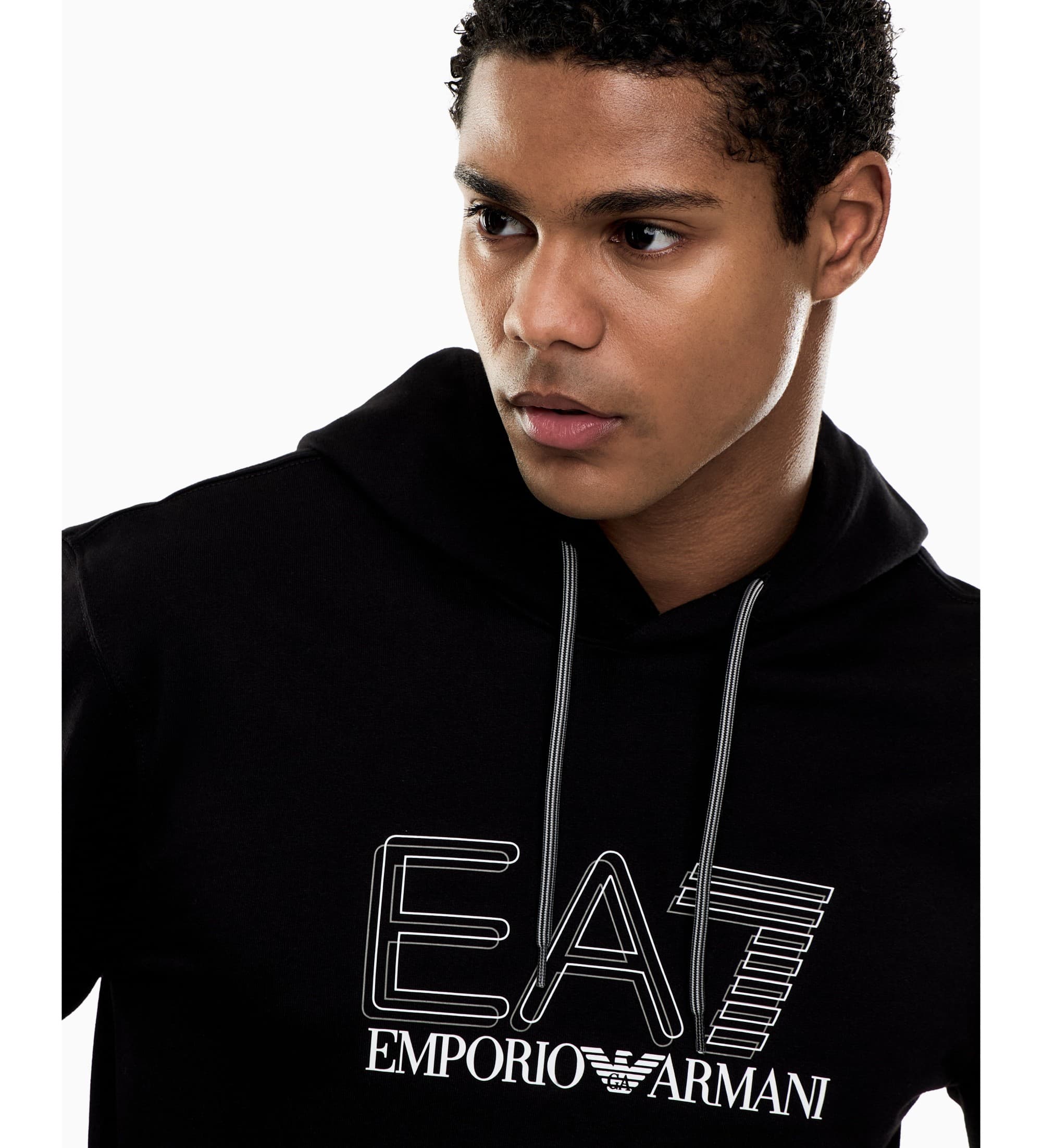 EA7 für Herren. 7M001313_AF13512 Visibility Regular Sweatshirt schwarz (M), Lässig, Sportlich, Baumwolle