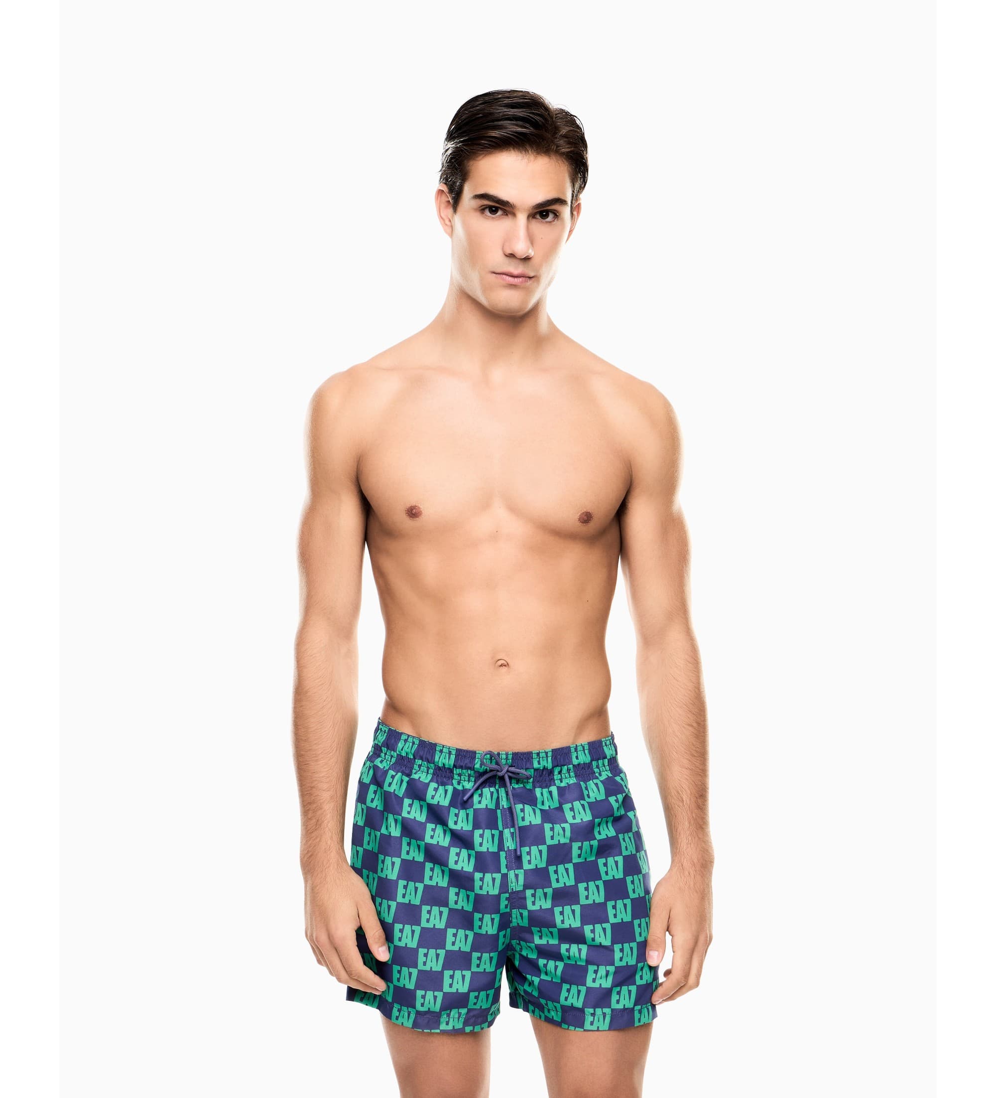 EA7 für Herren. 7M001677_AF21252 Wassersport Schwimmanzug grün, blau (L), Lässig, Strandbekleidung, Polyester