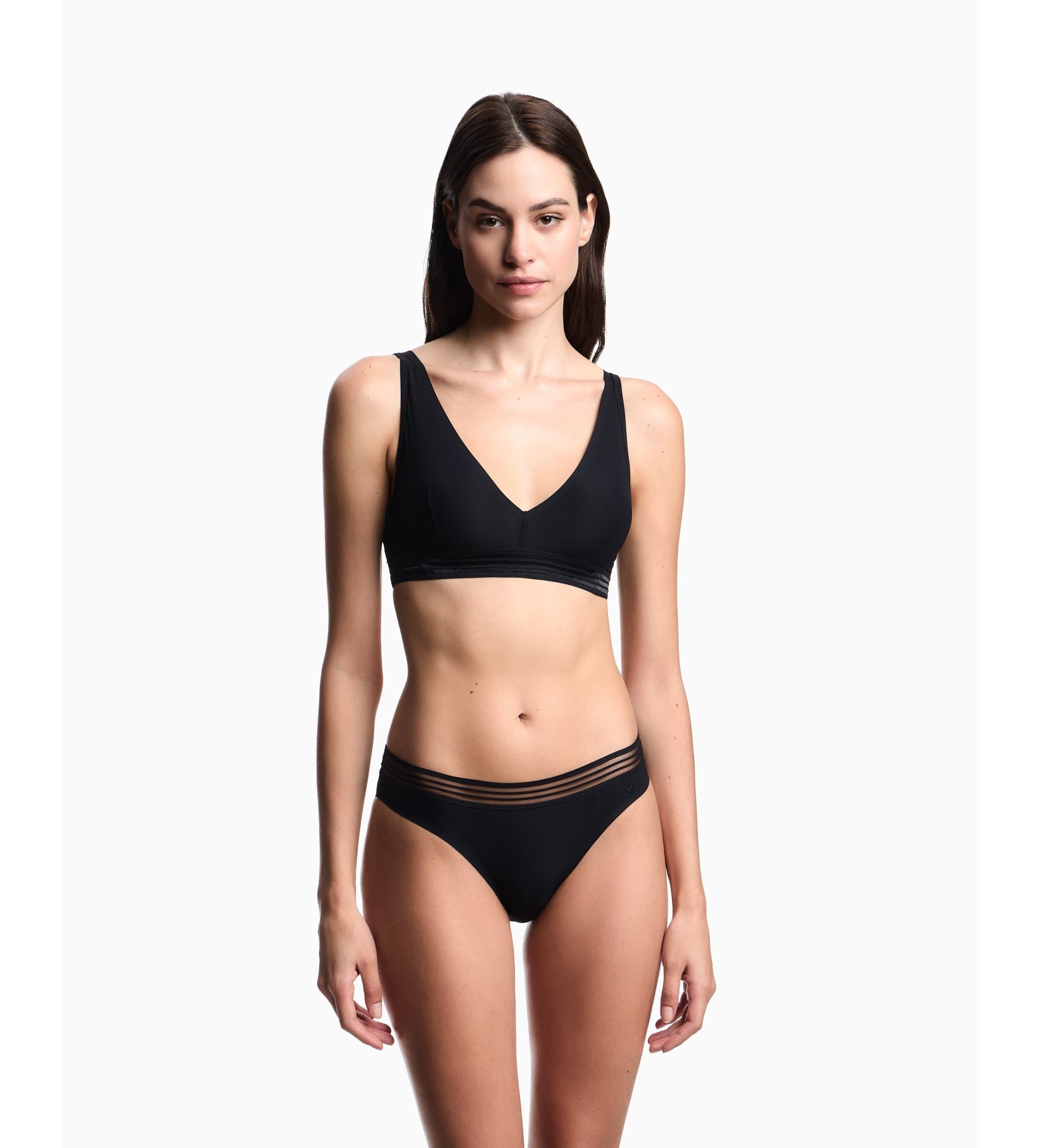 Emporio Armani für Damen. EW001841_AF19029 Schwarzer Stoffslip (S), Heimtextilien, Baumwolle