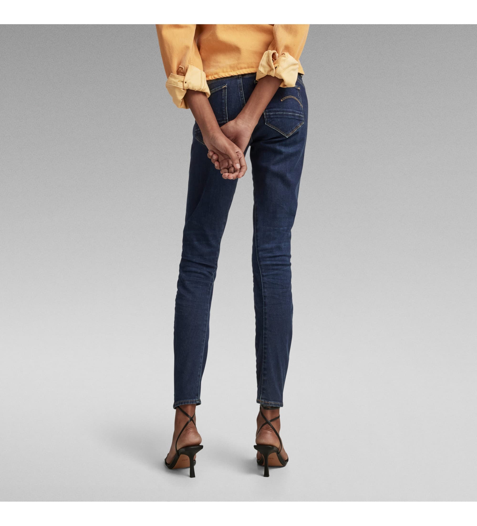G-Star für Damen. D05477-8968-89 Jeans Arc 3D Mid Waist Skinny skinny navy (26/34), Blau, Lässig, Baumwolle, Denim