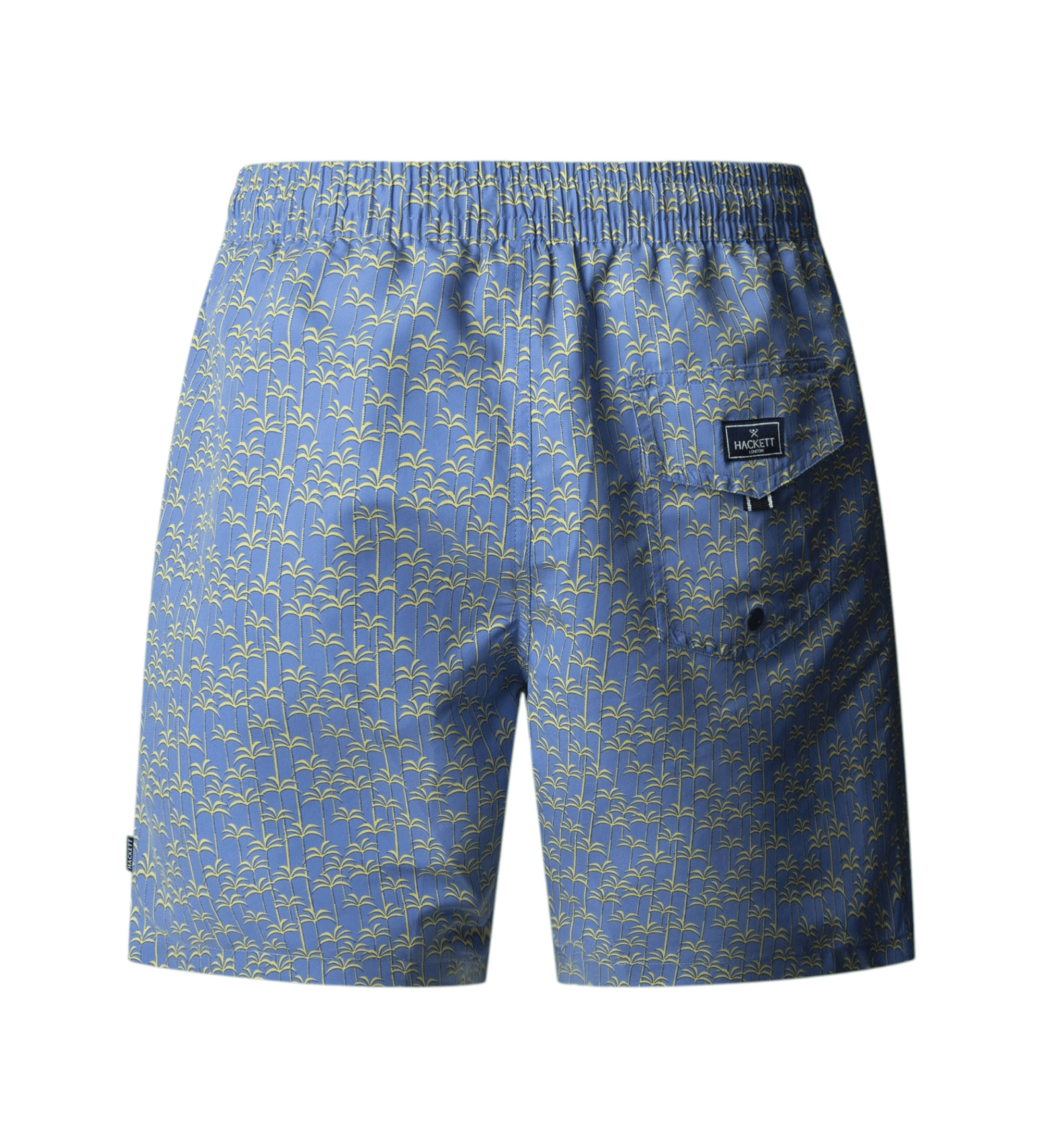 Hackett London für Herren. HMB100054 Palmen Badeanzug blau (S), Lässig, Polyester