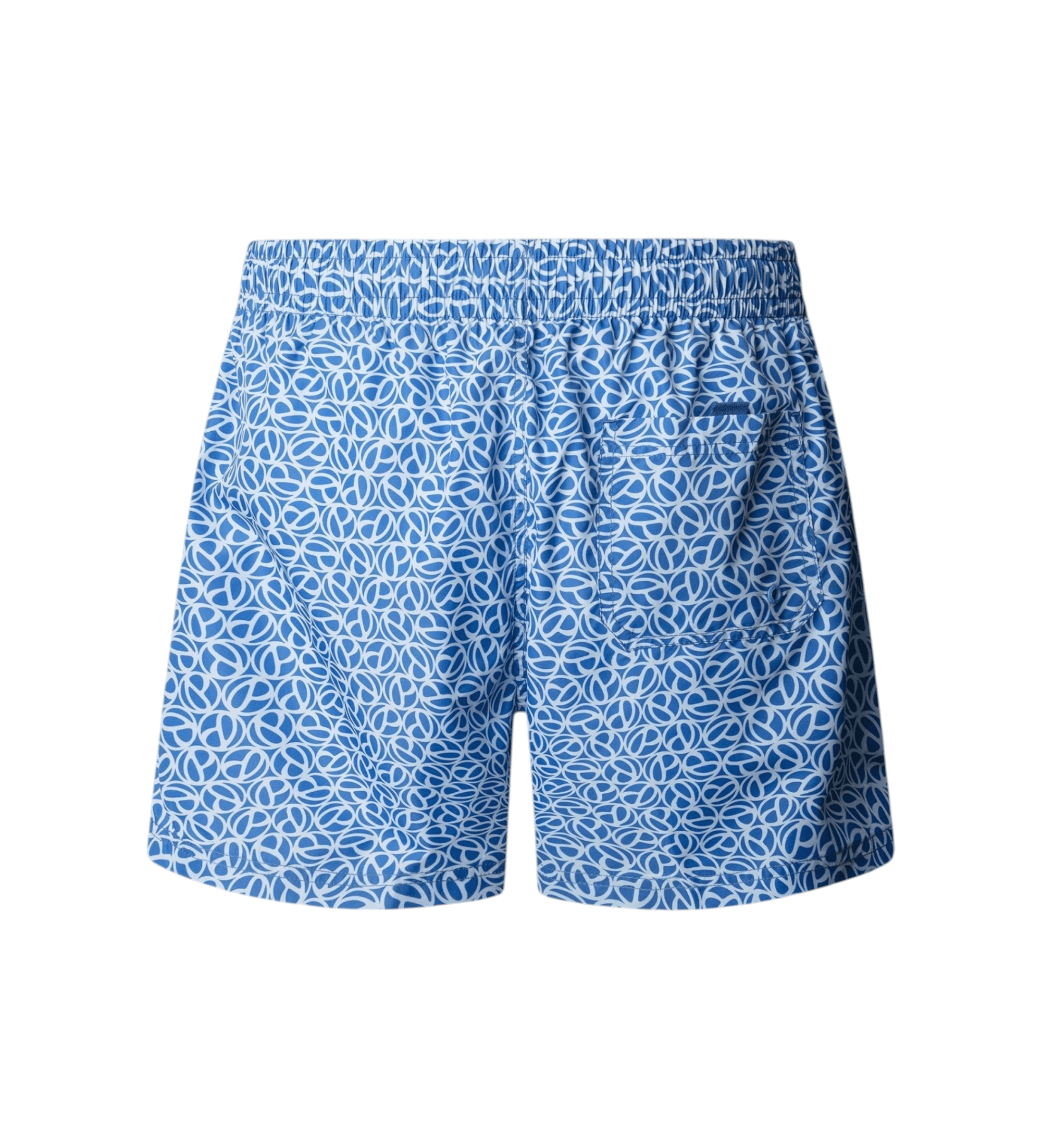 Pepe Jeans für Herren. PMB100011 Badeanzug mit blauem Aufdruck (L), Strandbekleidung, Polyester