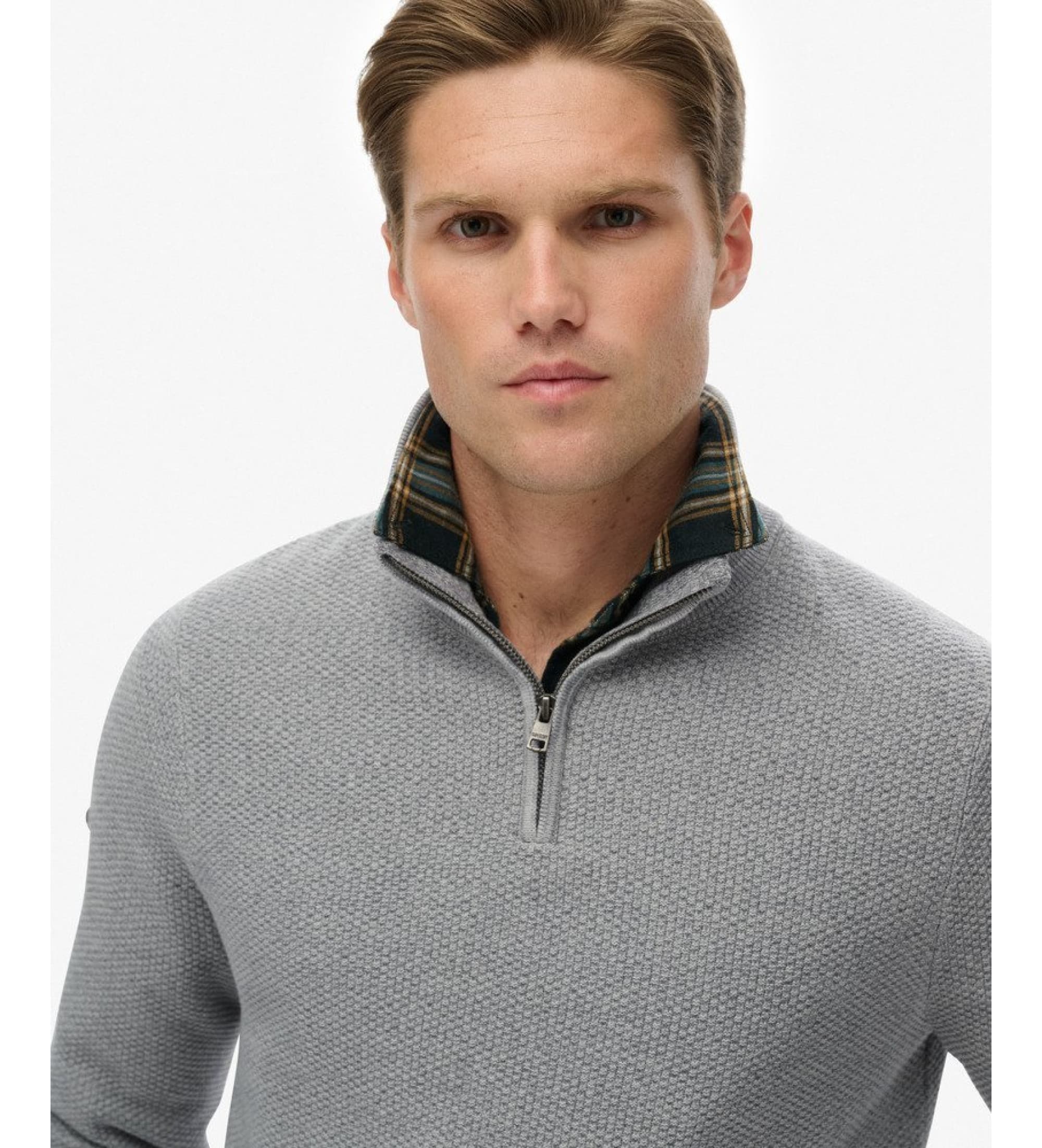 Superdry für Herren. M6110682A Pullover Textur grau (S), Lässig, Baumwolle