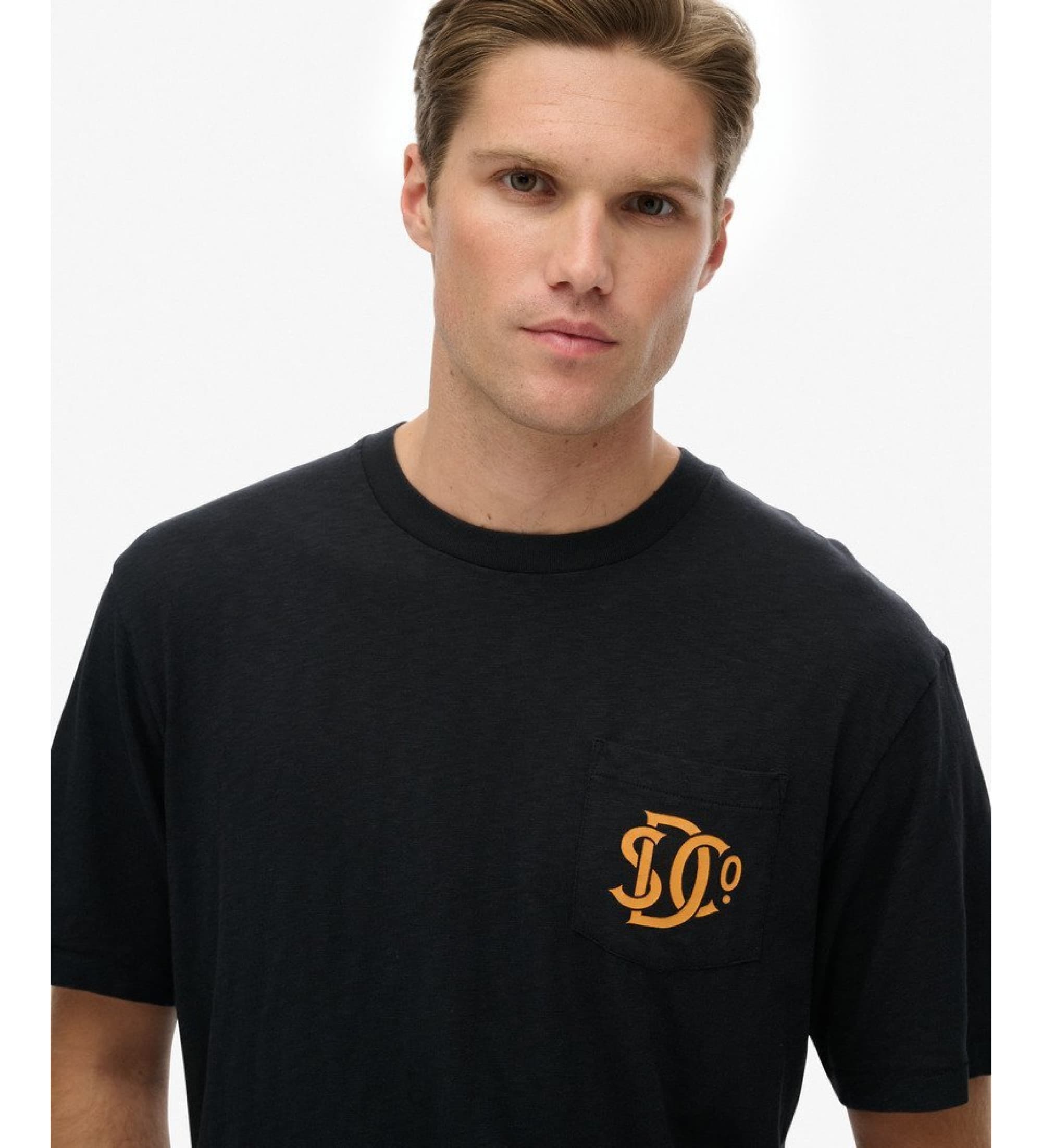 Superdry für Herren. M1012288A Merchant Grafik-T-Shirt schwarz (XXL), Lässig, Baumwolle, Kurzarm
