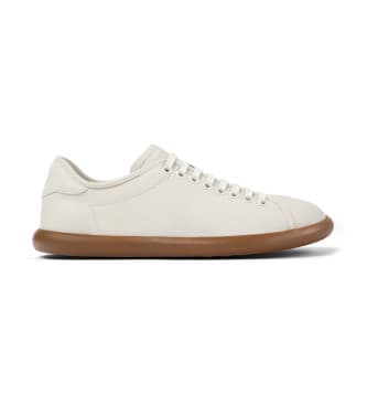 Campervoor vrouwen. K201668-001 Leren sneakers Pelotas Soller wit (41), Leer, Plat, Veters, Casual