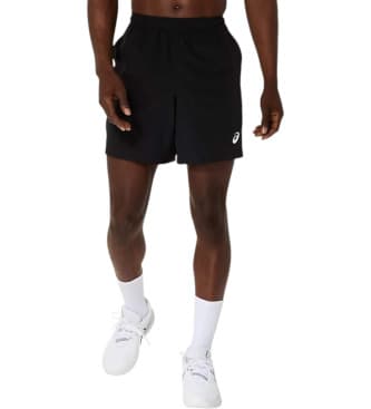 Asicsvoor mannen. 2041A344 Korte Hof 7in zwart (2XL), Sportief, Tennis/padels, Meerdere sporten, Gerecycled polyester, Duurzaam