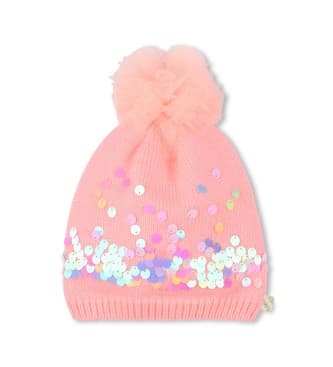 Billieblushvoor meisjes. U21510 Roze glitterhoed (2), Casual, Katoen, kinderkleding