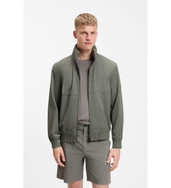 BOSSvoor mannen. 50551861 Grijs Okri-jasje (54), Casual, Polyamide, Lange mouwen