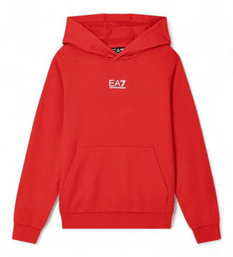 EA7voor jongens. 7B000024_AF10380 Sweater Core Identity Jongen rood (16Años= 168cm), Sportief, Katoen, Korte mouwen, kinderkleding