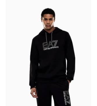 EA7voor mannen. 7M001313_AF13512 Zichtbaarheid Regular sweatshirt zwart (M), Casual, Sportief, Katoen