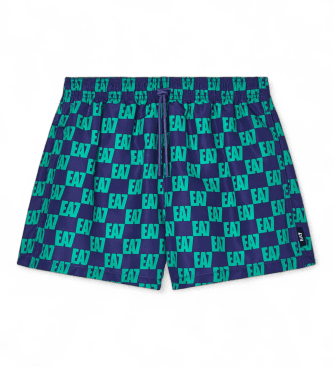 EA7voor mannen. 7M001677_AF21252 Watersport zwemkleding groen, blauw (L), Casual, Strandkleding, Polyester