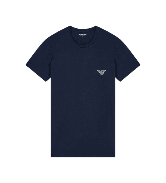 Emporio Armanivoor mannen. EM000375_AF18890 Megalogo marineblauw T-shirt (M), Casual, Katoen, Korte mouwen
