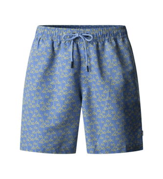 Hackett Londonvoor mannen. HMB100054 Palmen zwempak blauw (S), Casual, Polyester