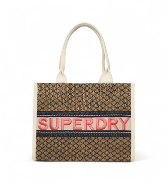 Superdryunisex. W9110381A Luxe bruine tote bag (OSFA), Casual, Jute