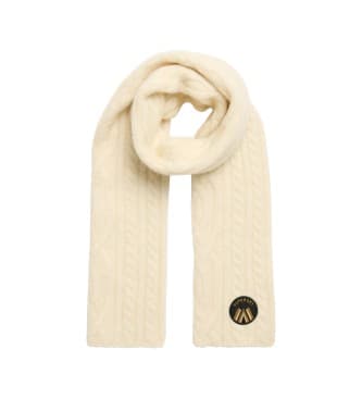 Superdryvoor vrouwen. W9310079A Luxe gebreide sjaal met beige koord (OSFA), Casual, Nylon