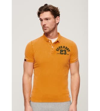 Superdryvoor mannen. M1110396A Polo Vintage Athletic oranje (M), Casual, Katoen, Korte mouwen