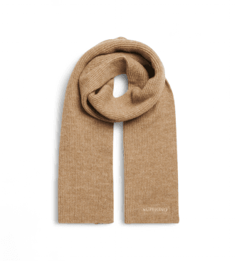 Superdryunisex. Y9310080A Bruine Zachte Sjaal (OSFA), Casual, Katoen