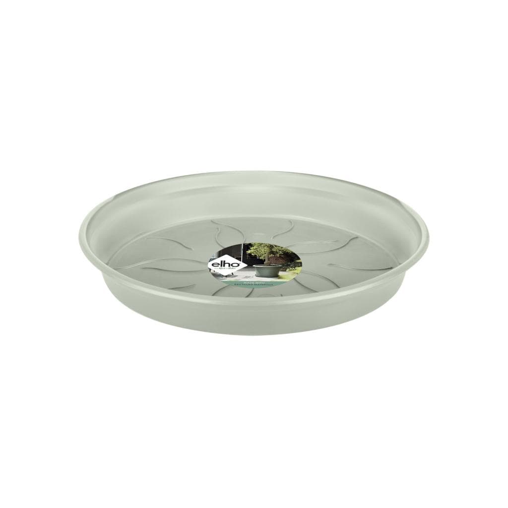Elho Green Basics schotel 14cm steengroen