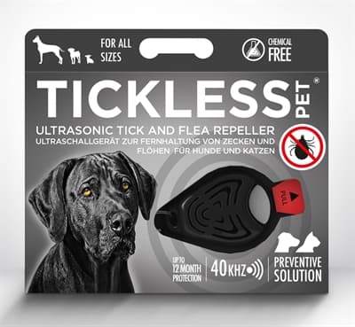 TICKLESS TEEK EN VLO AFWEER VOOR HOND EN KAT ZWART