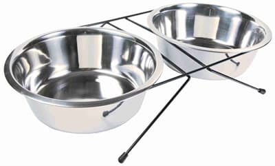 TRIXIE VOER / WATERBAK-SET RVS / METAAL 2X2,8 LTR 4 ST