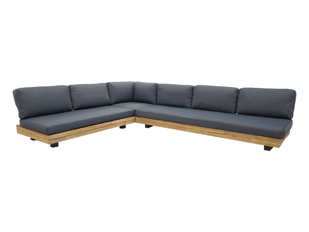 Los Angeles Loungehoek Set - Metaal Staal Poeder gecoat Antraciet