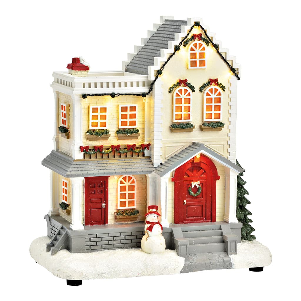 LED Licht huis met geluid van poly, kleurrijk (B/H/D) 23x27x14cm