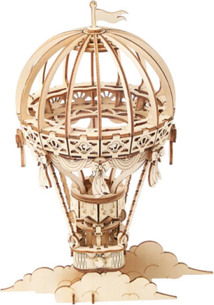 Robotime 3D Houten Hot Air Balloon DIY Miniatuur Knutselen