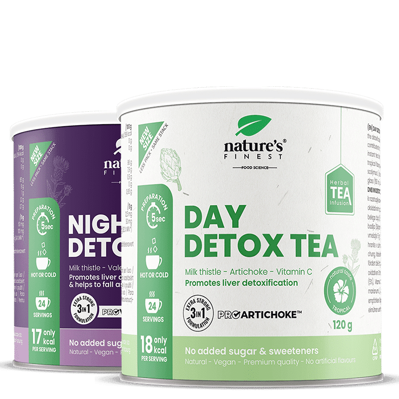 Nature's Finest Day + Night Cleanse | functionele kruidige detox theemix | mariadistel, witte thee, artisjok + valeriaan voor leverondersteuning