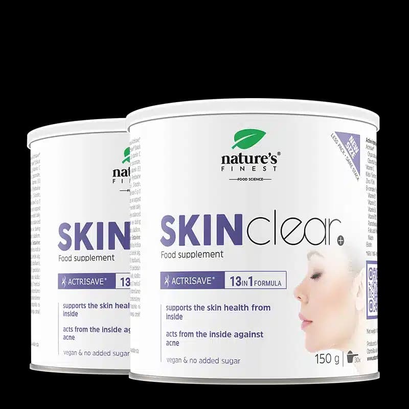 Nature's Finest SKINclear | drank voor vette + onzuivere huid | Actrisave, zink, biotine + kelp-jodium